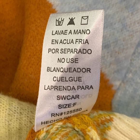 Rehab Lab House of Sunny Style Landscape Cropped Cardigan Sweater OSFM SIze F - Picture 12 of 15